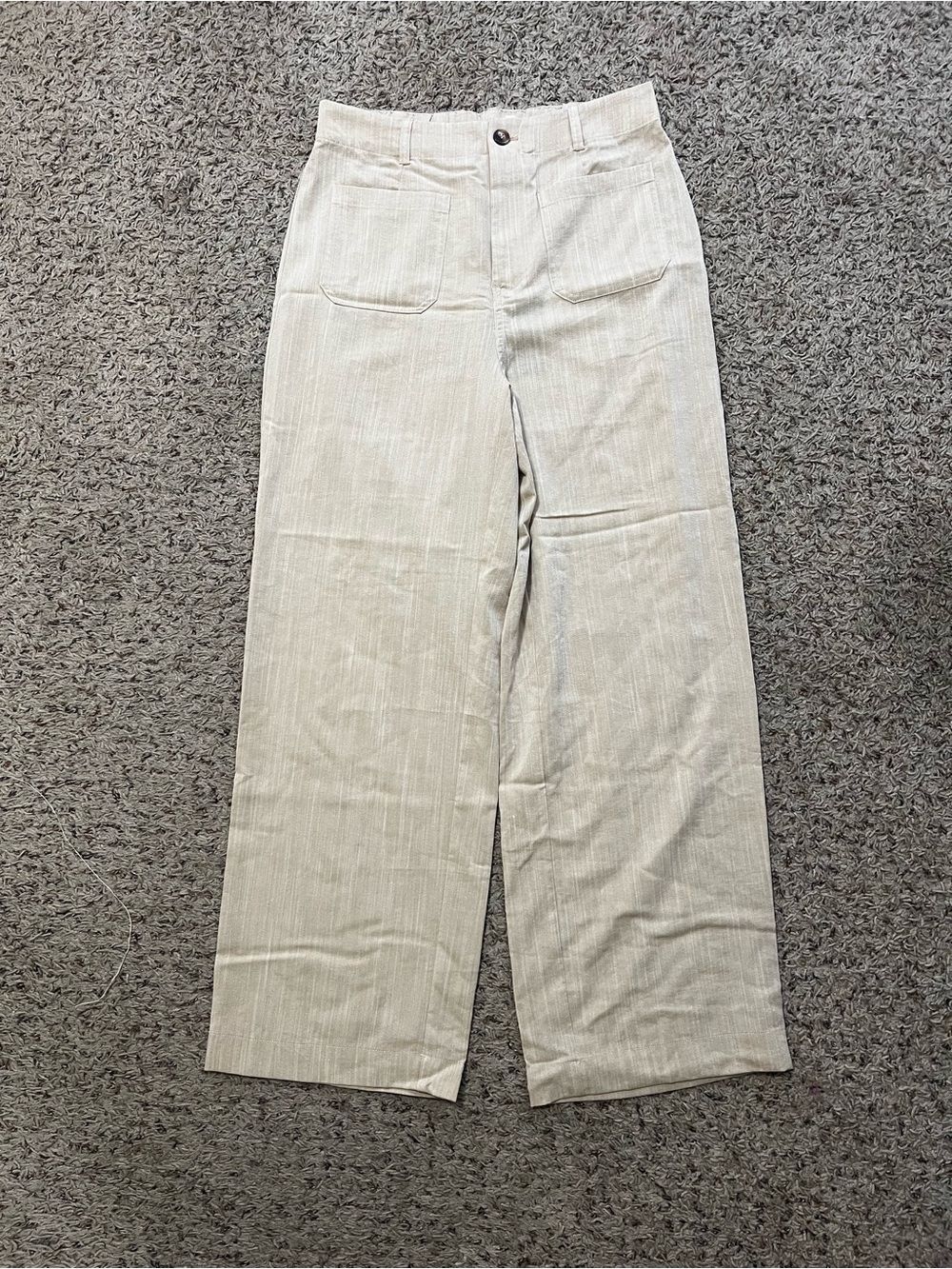 Halara beige/cream casual linen pants